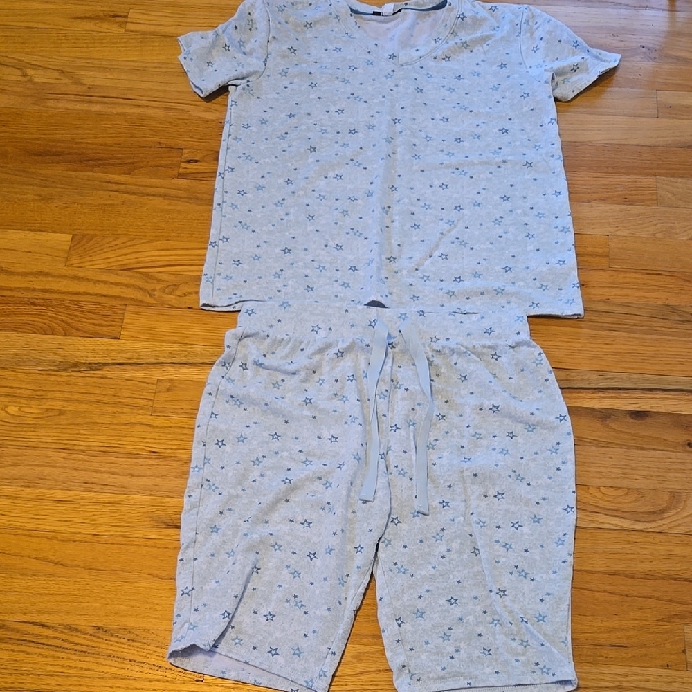 Women's Pajamas Set - Blue Star Pattern
